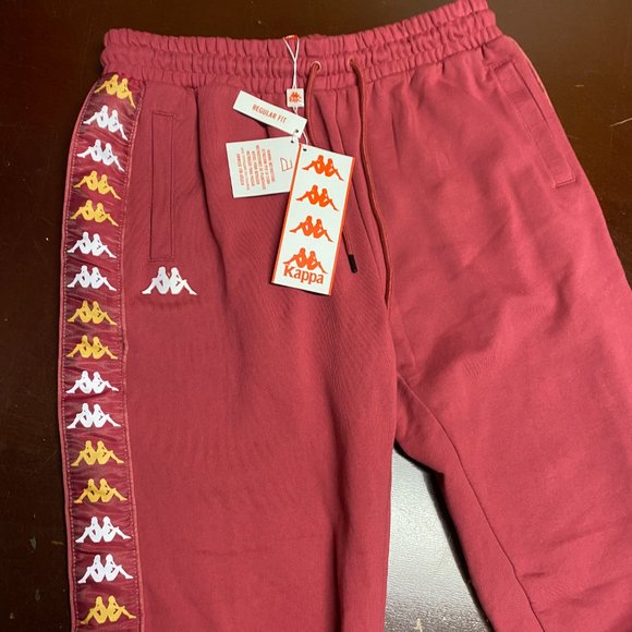Kappa Mens Red 222 Banda Alanzin Logo Tapered Leg Regular Fit Sweatpants Sz XXL - Picture 4 of 5